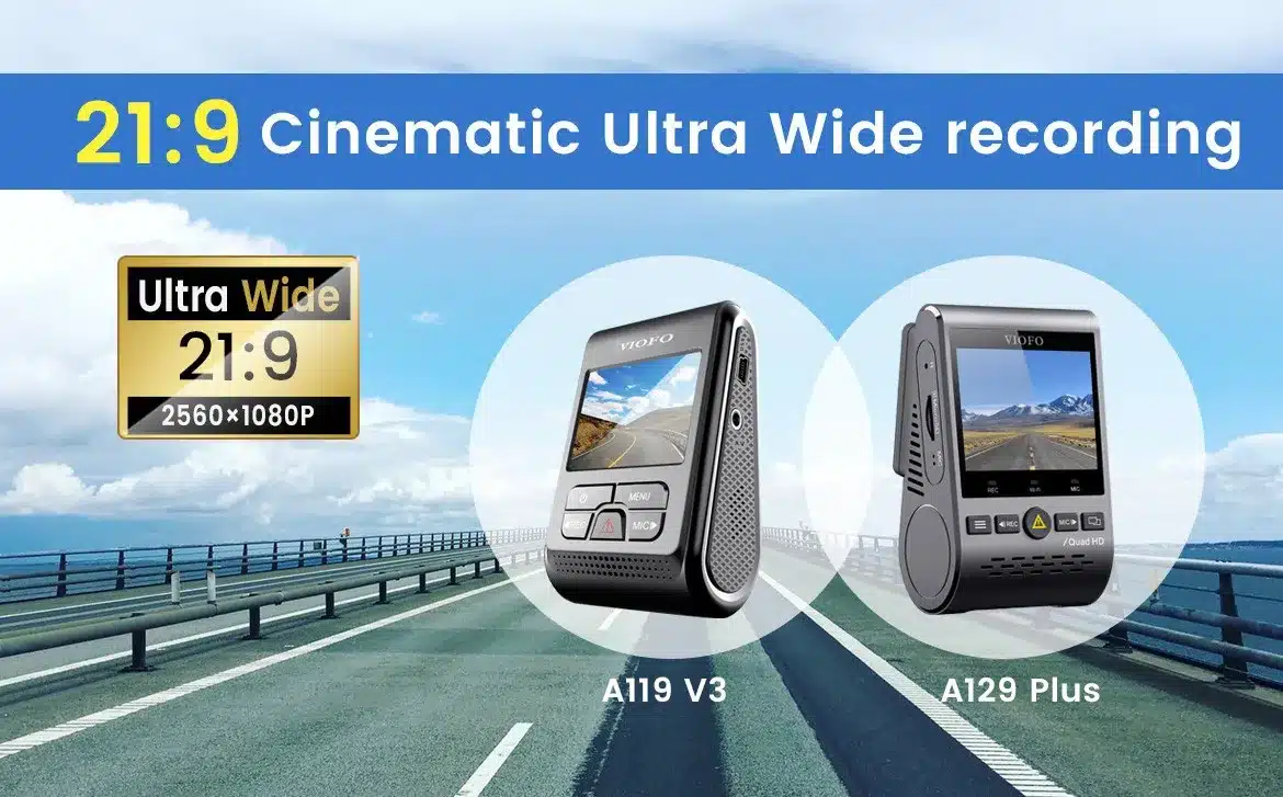 Viofo A119 V3 and Viofo A129 Plus gain support for 21:9 Ultra-wide 2560x1080P Resolution
