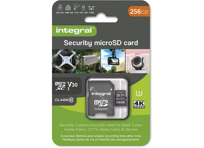 Security MicroSD Card 256GB