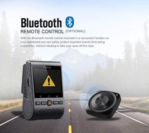 A129 Dashcam | Bluetooth Remote Control