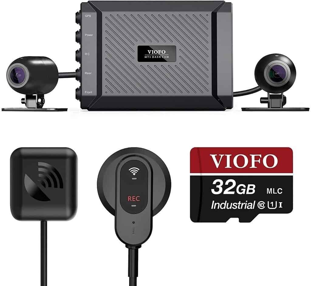 MT1 Motorcycle 1080HD Dashcam - 2 Channel - Front & Rear