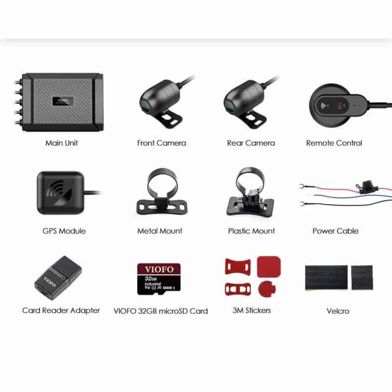 MT1 2 Channel Motorcycle Dashcam