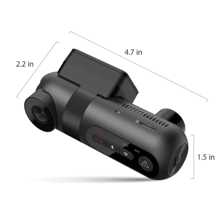 T130 3CH 3 CHANNEL DASH CAM FRONT 1440P + INTERIOR 1080P + REAR 1080P FOR UBER LYFT TAXI RIDESHARING DRIVERS