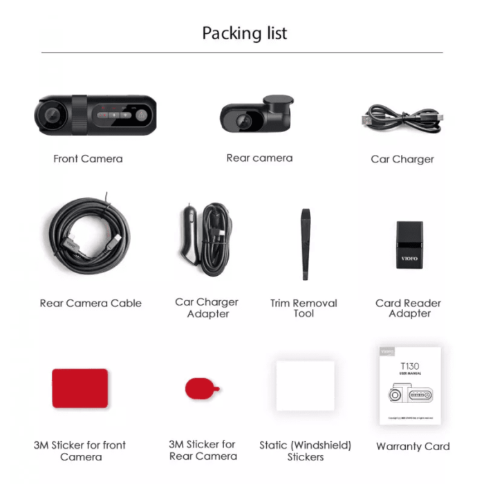 Packing List Accessories