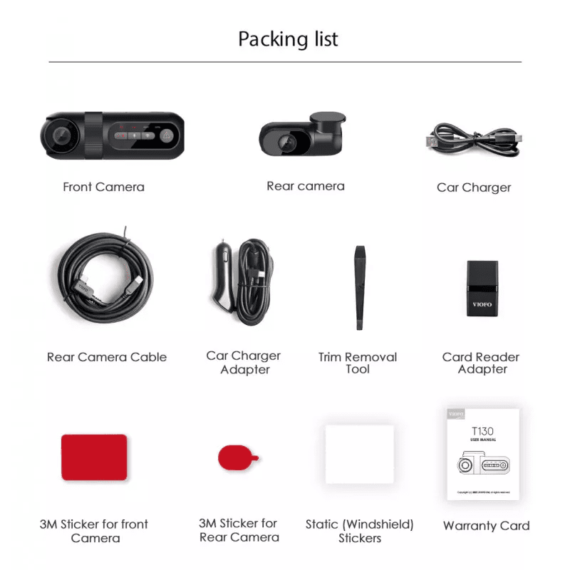 Packing List Accessories