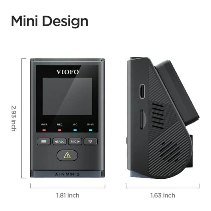 viofo a119 mini 2 voice control 2k 60fps 5ghz wifi dash camera with sony starvis 2 image sensor hdr super night sensibili 4