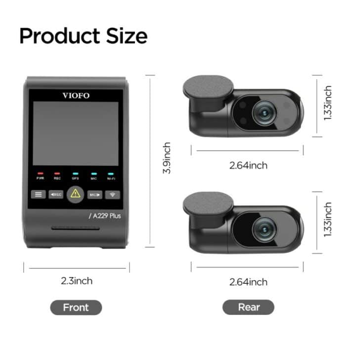 VIOFO A229 Plus 3CH 2K HDR Dual Sony STARVIS 2 Triple Dash Camera
