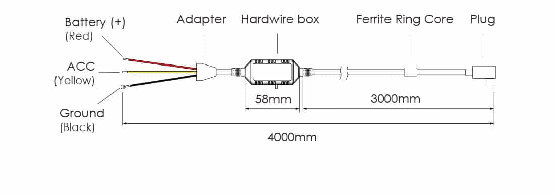 HK5 Parking Hardwire Kit for VS1 Dash Camera