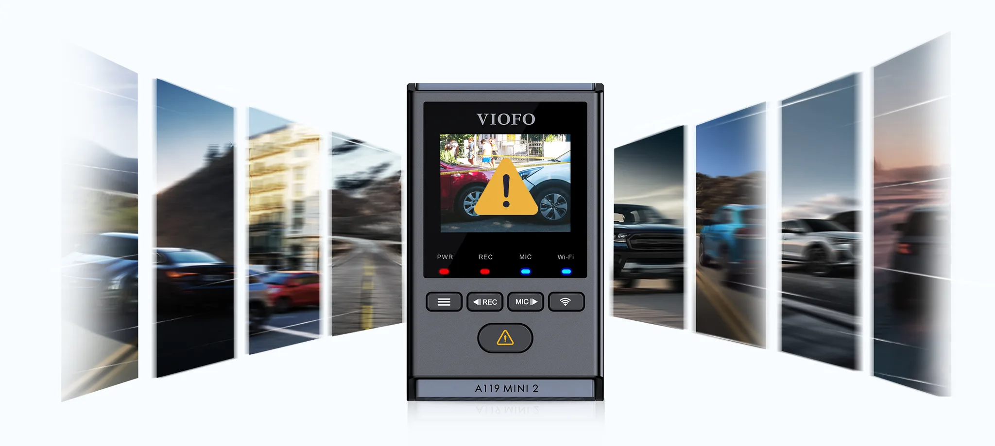 A119 Mini 2 1 CH 2K 29 A119 Mini 2 loop recording and automatic emergency file lock
