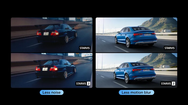 VS1 STARVIS 2 low noise and motion blur comparison