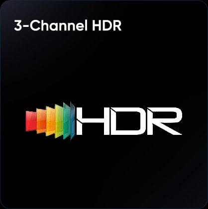 Three-channel HDR recording