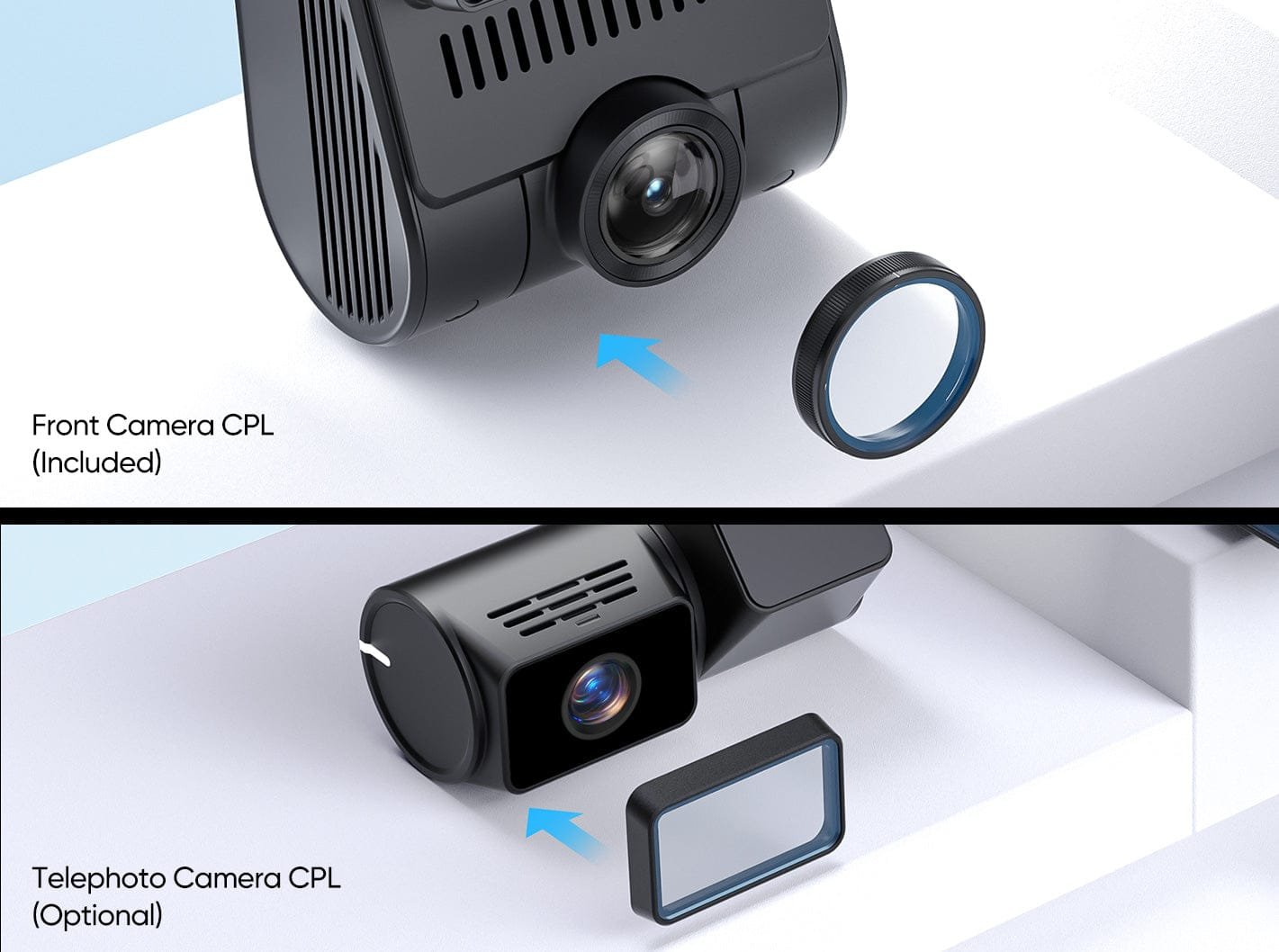 Included front CPL and optional telephoto CPL