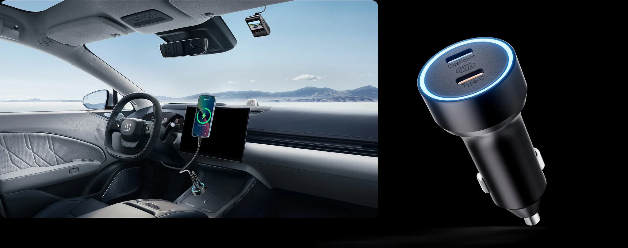 A329S 45W dual Type-C car charger