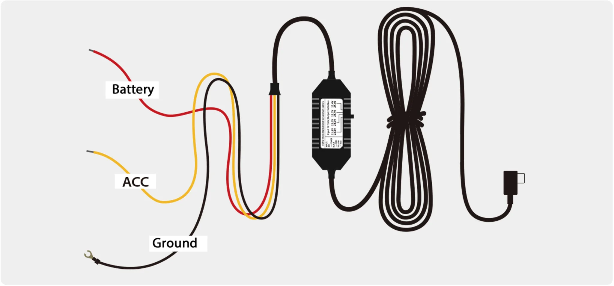 HK5 Battery, ACC and Ground wiring connections