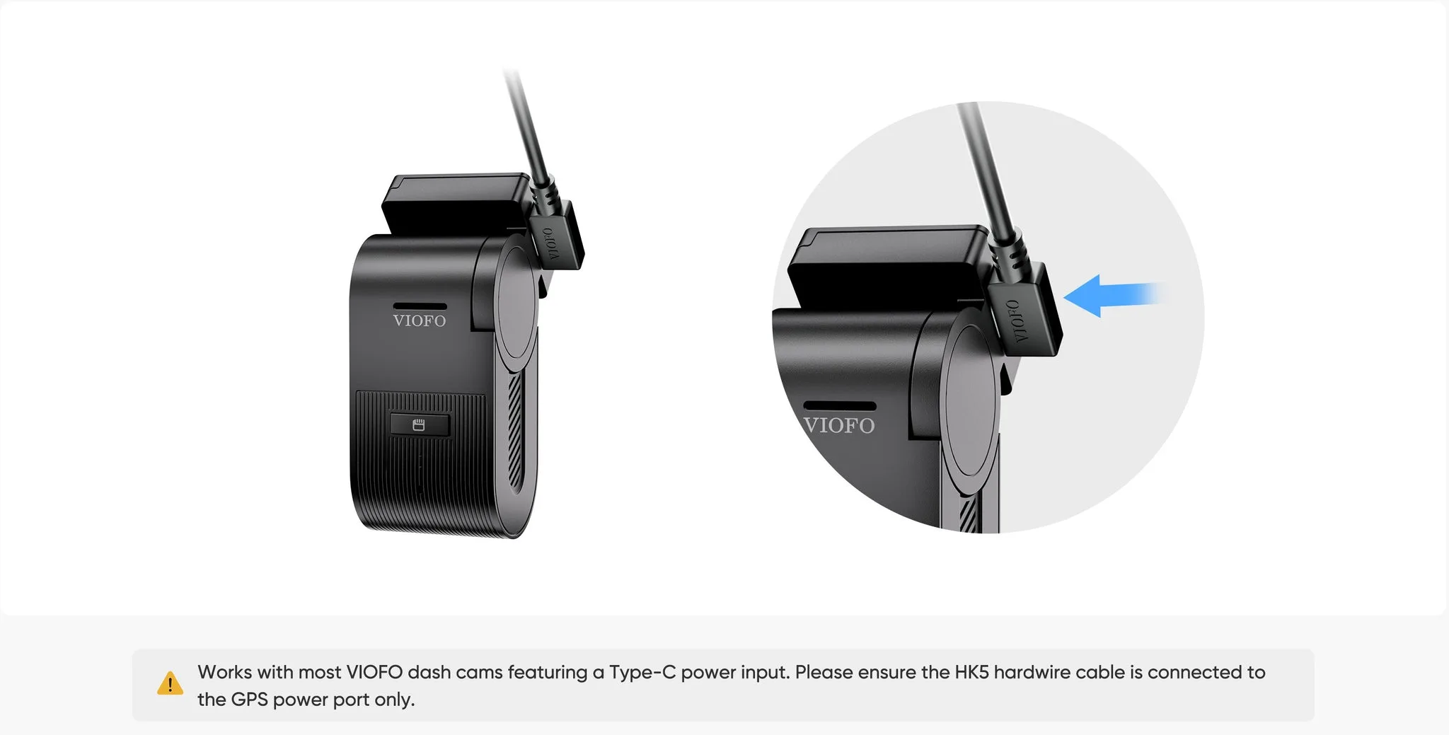 HK5 connection to the VIOFO dash cam power port