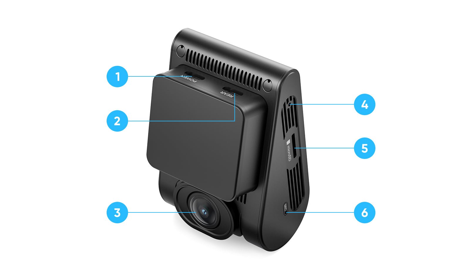 A149 Pro 2CH 4K front + 1080P rear, Sony STARVIS 2 sensor | a149 pro desktop product layout tab 03 rear connections mount and lens 7008d4b0 c62f 4926 8a9b f3bd60b321ea