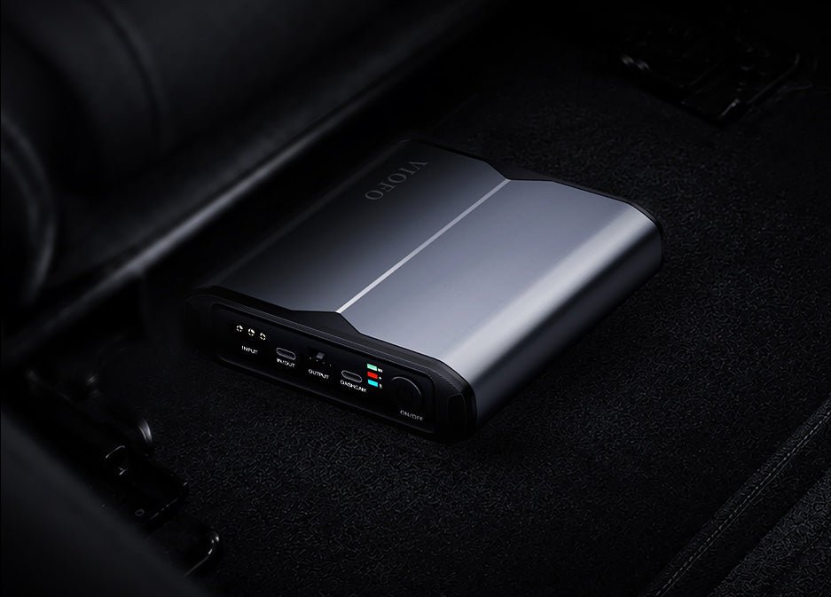 BP60 5000mAh dash cam battery pack for parking mode 21 BP60 installed under a vehicle front seat